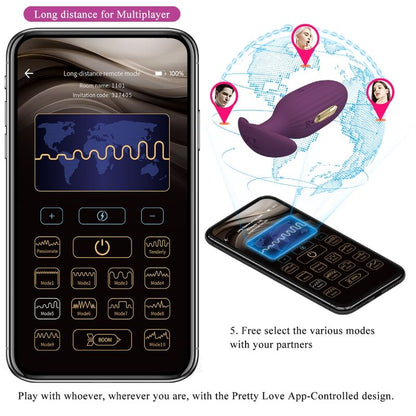 PRETTY LOVE - JEFFERSON APP-CONTROLLED ANAL PLUG LILAC