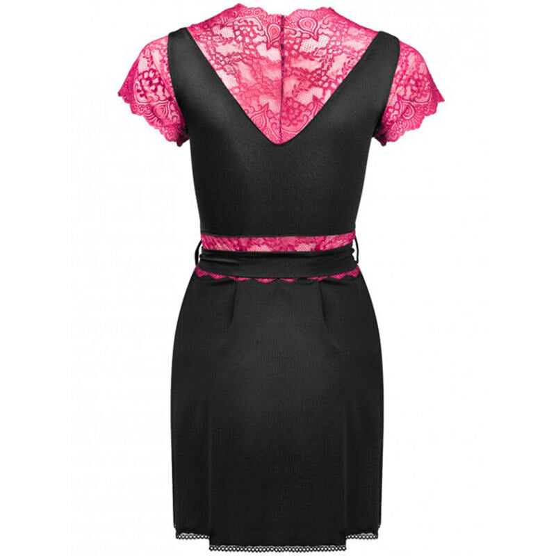 LIVCO CORSETTI FASHION - KUMIKO LC 90428 ROBE + CULOTTE NOIRE S/M