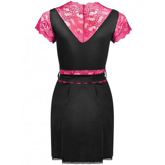 LIVCO CORSETTI FASHION - KUMIKO LC 90428 ROBE + CULOTTE NOIRE S/M