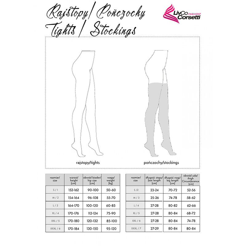 LIVCO CORSETTI FASHION - COLLANTS NOIRS MONIKONI XG054 TAILLE UNIQUE
