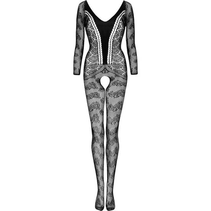 LIVCO CORSETTI FASHION - CORDILL LC 17357 BODYSTOCKING CROTCHLESS BLACK ONE SIZE