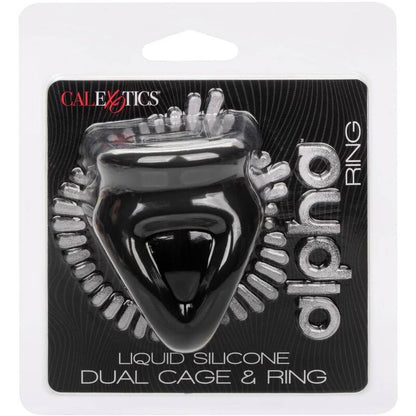 CALEXOTICS - BAGUE DOUBLE CAGE ALPHA NOIRE