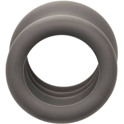 CALEXOTICS - ANNEAU D'EXTENSION DOUBLE SCROTUM ALPHA NOIR