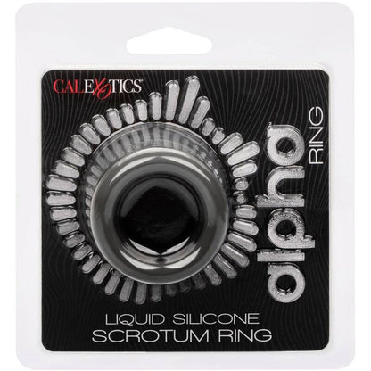 CALEXOTICS - ANNEAU D'EXTENSION DOUBLE SCROTUM ALPHA NOIR
