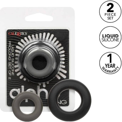 CALEXOTICS - LOT DE 2 BAGUES PROLONGÉES ALPHA GRIS