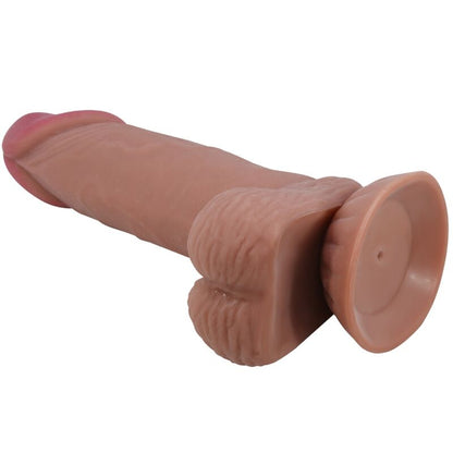 PRETTY LOVE - SÉRIE SLIDING SKIN GODE RÉALISTE AVEC VENTOUSE SLIDING SKIN MARRON 19,4 CM