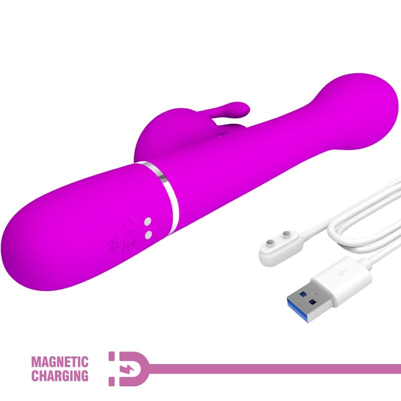 PRETTY LOVE - DEJON 3-IN-1 MULTIFUNCTION RABBIT VIBRATOR VIOLET