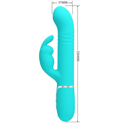 PRETTY LOVE - COALE RABBIT VIBRATOR WITH WATER GREEN PEARLS