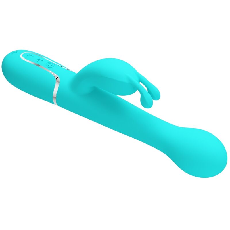 PRETTY LOVE - DEJON 3-IN-1 MULTIFUNCTION RABBIT VIBRATOR AQUA GREEN