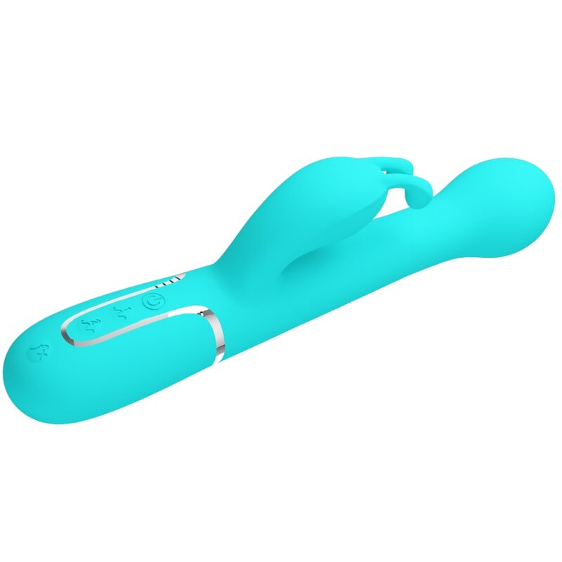 PRETTY LOVE - DEJON 3-IN-1 MULTIFUNCTION RABBIT VIBRATOR AQUA GREEN