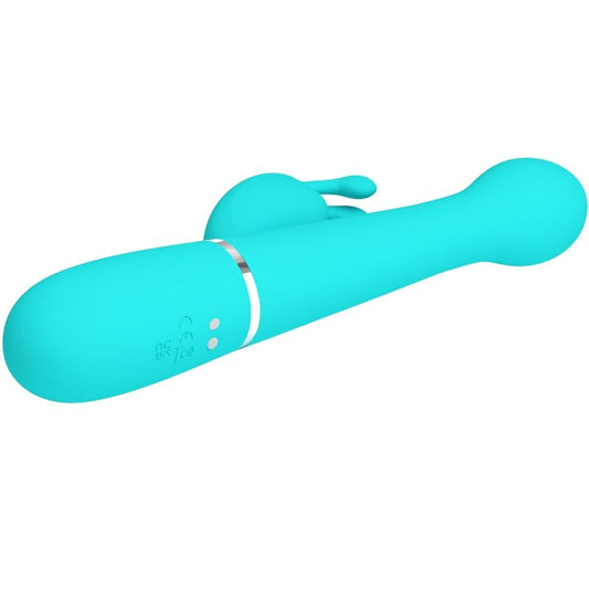 PRETTY LOVE - DEJON 3-IN-1 MULTIFUNCTION RABBIT VIBRATOR AQUA GREEN