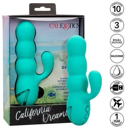 CALEXOTICS - DEL MAR DIVA AQUA GREEN RABBIT VIBRATOR BY CALIFORNIA DREAMING
