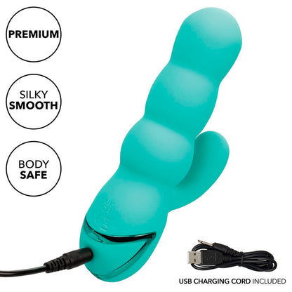 CALEXOTICS - DEL MAR DIVA AQUA GREEN RABBIT VIBRATOR BY CALIFORNIA DREAMING