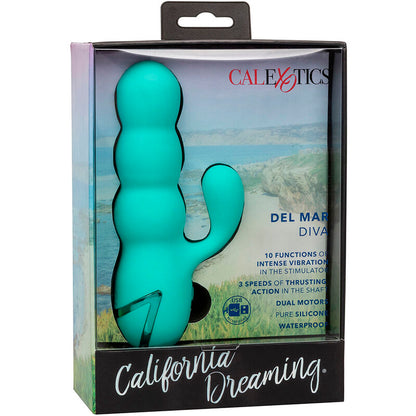 CALEXOTICS - DEL MAR DIVA AQUA GREEN RABBIT VIBRATOR BY CALIFORNIA DREAMING