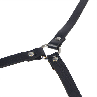 SUBBLIME - HARNAIS CORPOREL EN CUIR NOIR TAILLE UNIQUE