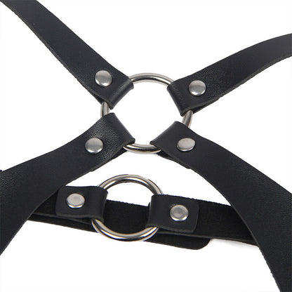 SUBBLIME - HARNAIS COMPLET EN CUIR NOIR AVEC BOUCLES TAILLE UNIQUE
