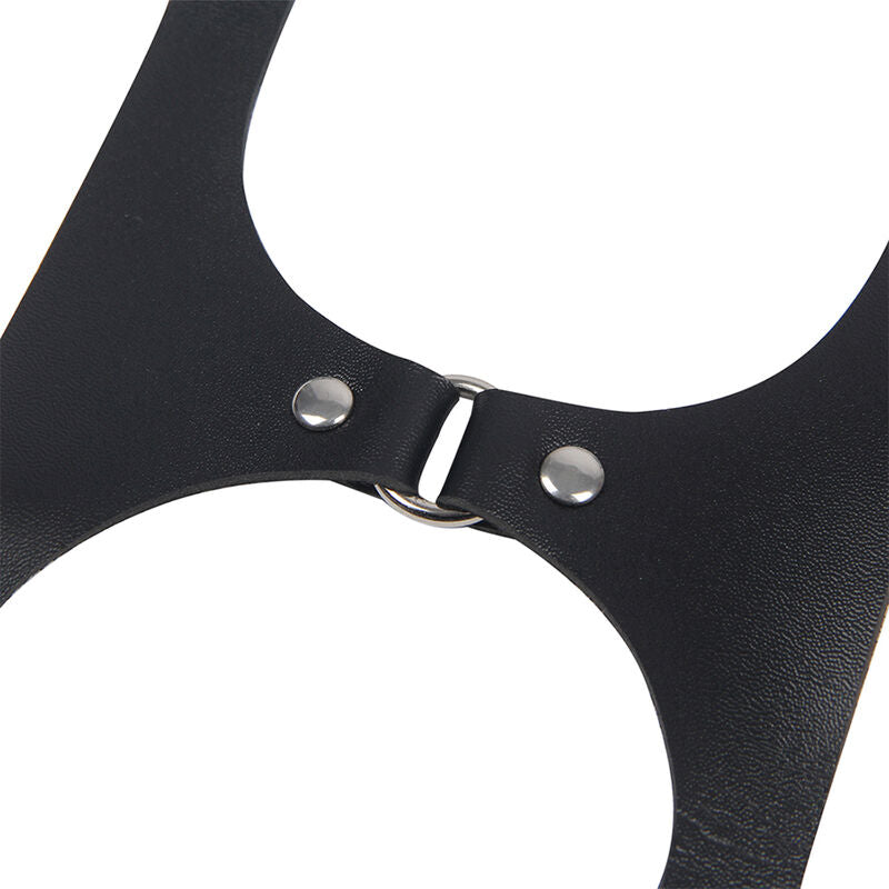 SUBBLIME - HARNAIS COMPLET EN CUIR NOIR AVEC BOUCLES TAILLE UNIQUE
