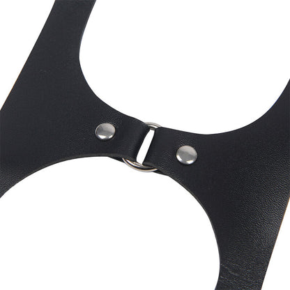 SUBBLIME - HARNAIS COMPLET EN CUIR NOIR AVEC BOUCLES TAILLE UNIQUE