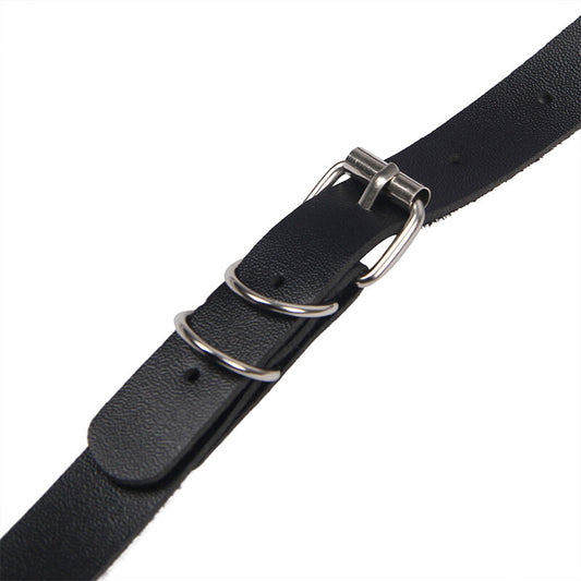 SUBBLIME - HARNAIS COMPLET EN CUIR NOIR AVEC BOUCLES TAILLE UNIQUE