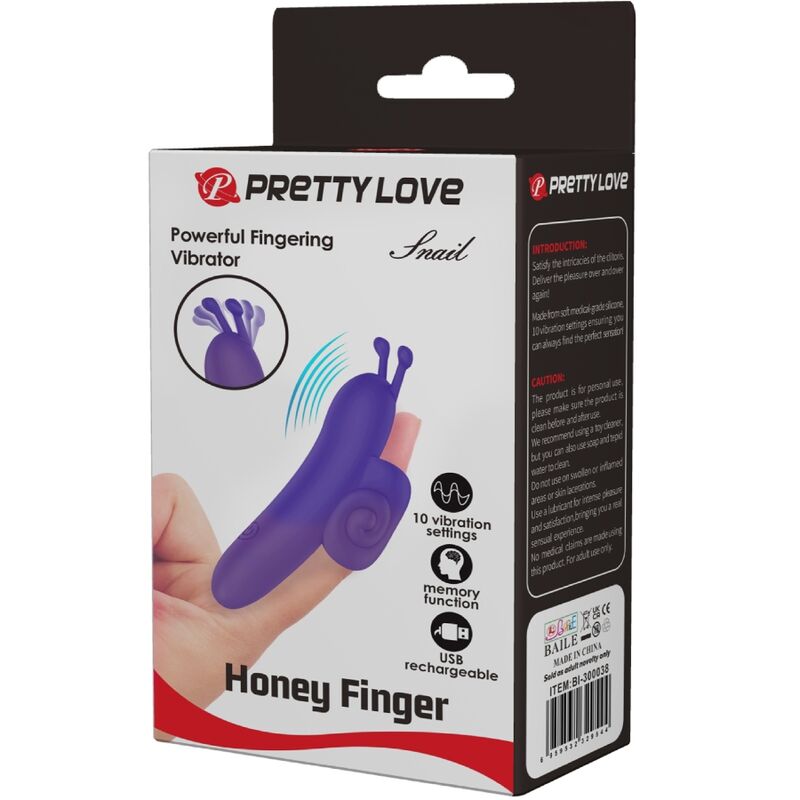 PRETTY LOVE - ESCARGOT PUISSANT STIMULATEUR DE DOIGTS VIOLET
