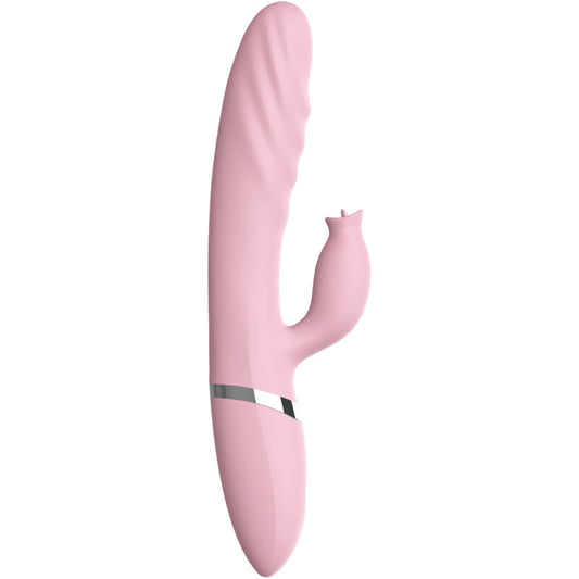 ARMONY - VIBRATEUR DE LANGUE ROSE À EFFET DE CHALEUR ET DE POUSSÉE