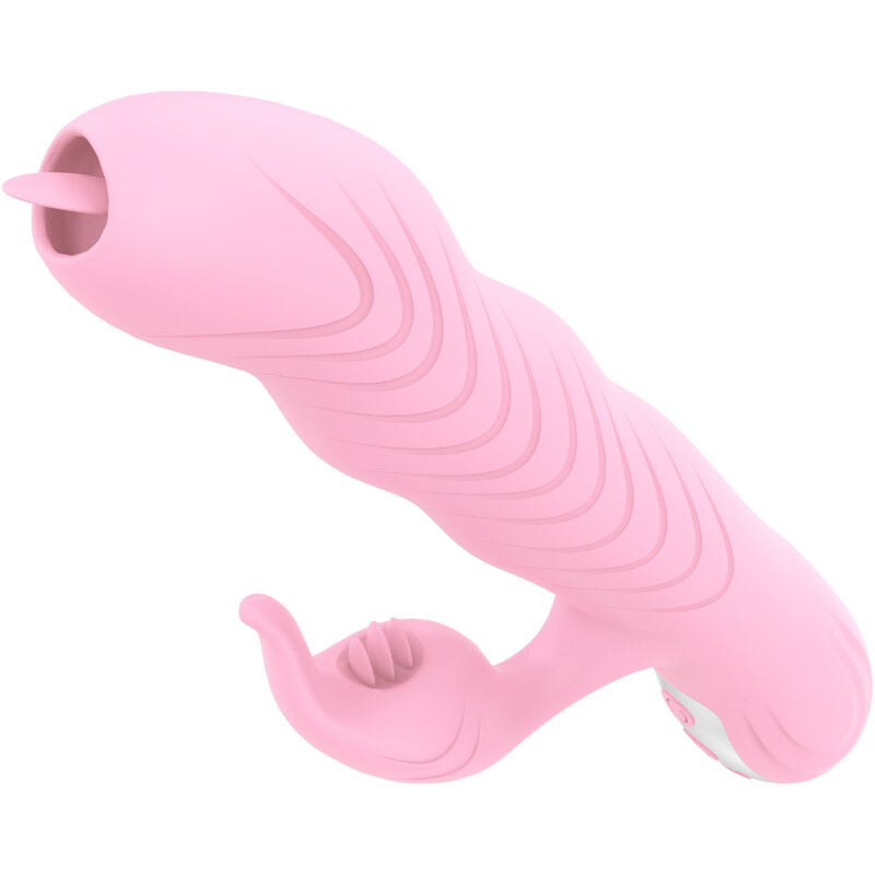 ARMONY - VIBRATEUR MARCIA &amp; DOUBLE LANGUE À EFFET CHALEUR ROSE