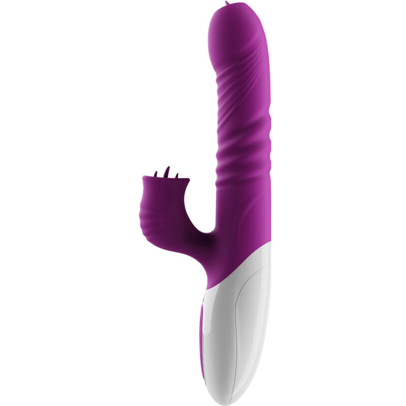 ARMONY - VIBRATEUR &amp; POUSSE DOUBLE LANGUE EFFET CHALEUR VIOLET