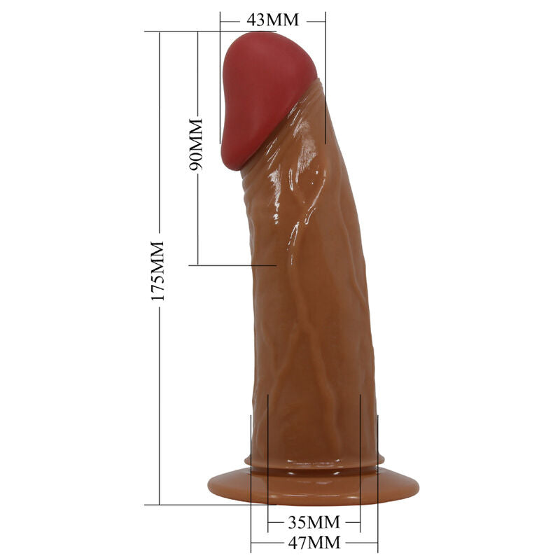 PRETTY LOVE - STARKS HARNAIS CULOTTE DILDO VIBRATION MULTI-VITESSES 17,5 CM MULATTO