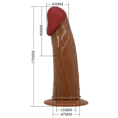 PRETTY LOVE - STARKS HARNAIS CULOTTE DILDO VIBRATION MULTI-VITESSES 17,5 CM MULATTO