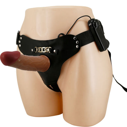 PRETTY LOVE - STARKS HARNAIS CULOTTE DILDO VIBRATION MULTI-VITESSES 17,5 CM MULATTO