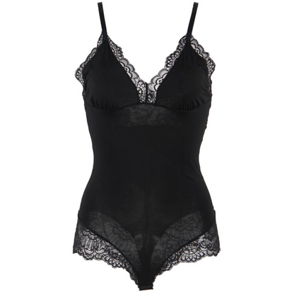 SUBBLIME - TEDDY WITH BLACK FLORAL LACE DETAIL L/XL