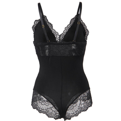 SUBBLIME - TEDDY WITH BLACK FLORAL LACE DETAIL L/XL