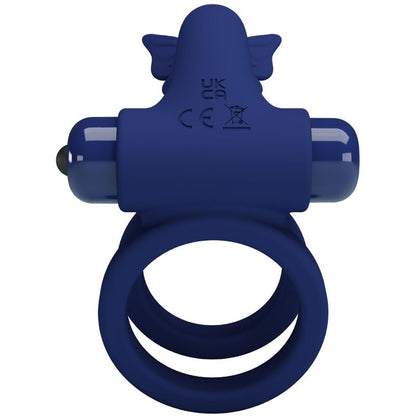 PRETTY LOVE - JAMELE DOUBLE ANNEAU AVEC VIBRATION ET STIMULATEUR PAPILLON BLEU