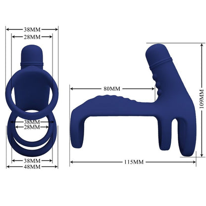 PRETTY LOVE - BAGUE VIBRANTE ELISH AVEC EXTENSION BLEUE