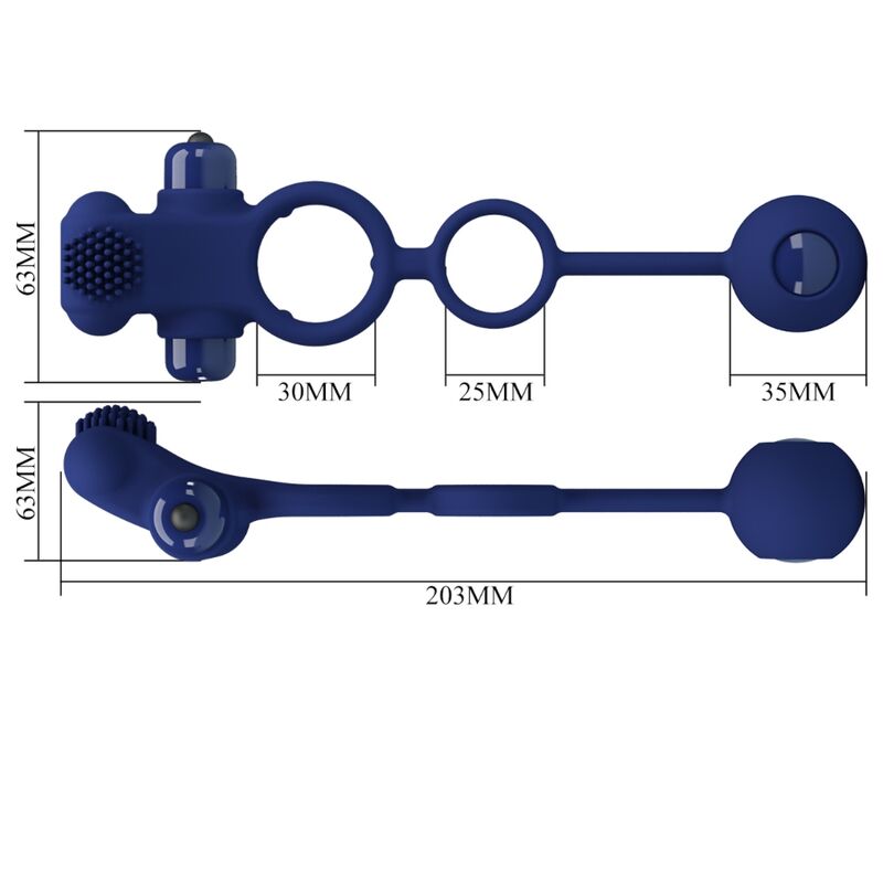 PRETTY LOVE - REMINGTON DOUBLE ANNEAU VIBRANT AVEC PLUG BLEU