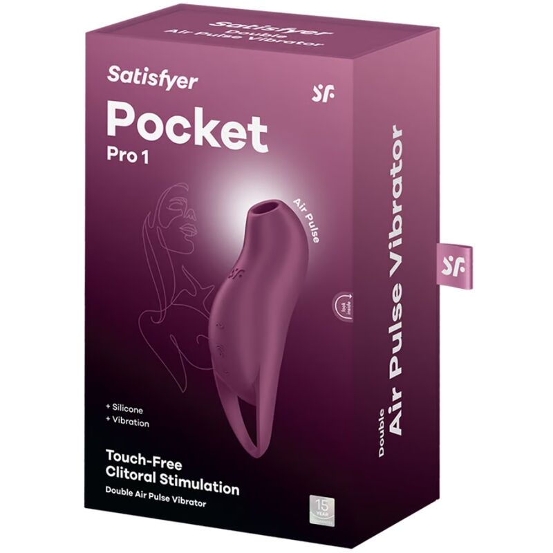 SATISFYER - STIMULATEUR DE CLITORIS POCKET PRO 1 GARNET
