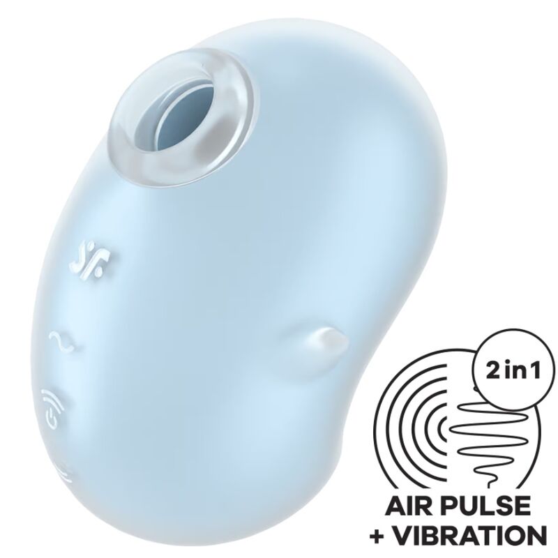 SATISFYER - CUTIE GHOST LIGHT BLUE LAY-ON VIBRATOR
