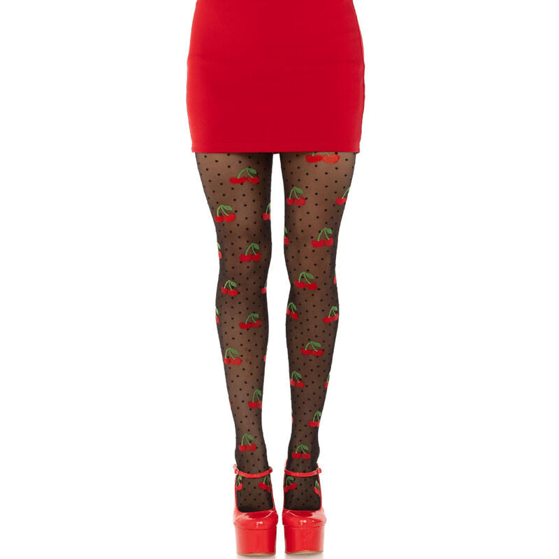 LEG AVENUE - CROCHET CHERRY BLACK MOON