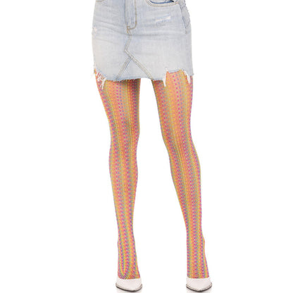 LEG AVENUE - COLLANTS AU CROCHET MULTICOLORE
