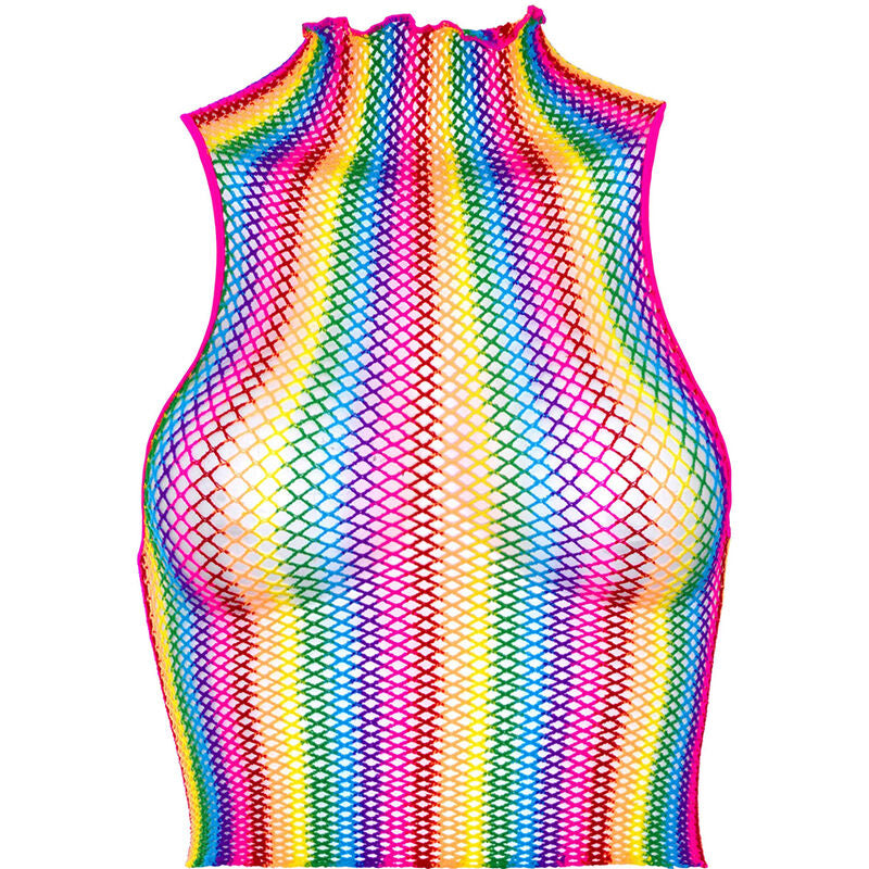 LEG AVENUE - MULTICOLOR FISHNET TOP