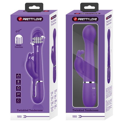 PRETTY LOVE - DEJON 3-IN-1 MULTIFUNCTION RABBIT VIBRATOR PURPLE