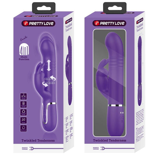 PRETTY LOVE - COALE 4-IN-1 RABBIT VIBRATOR PURPLE