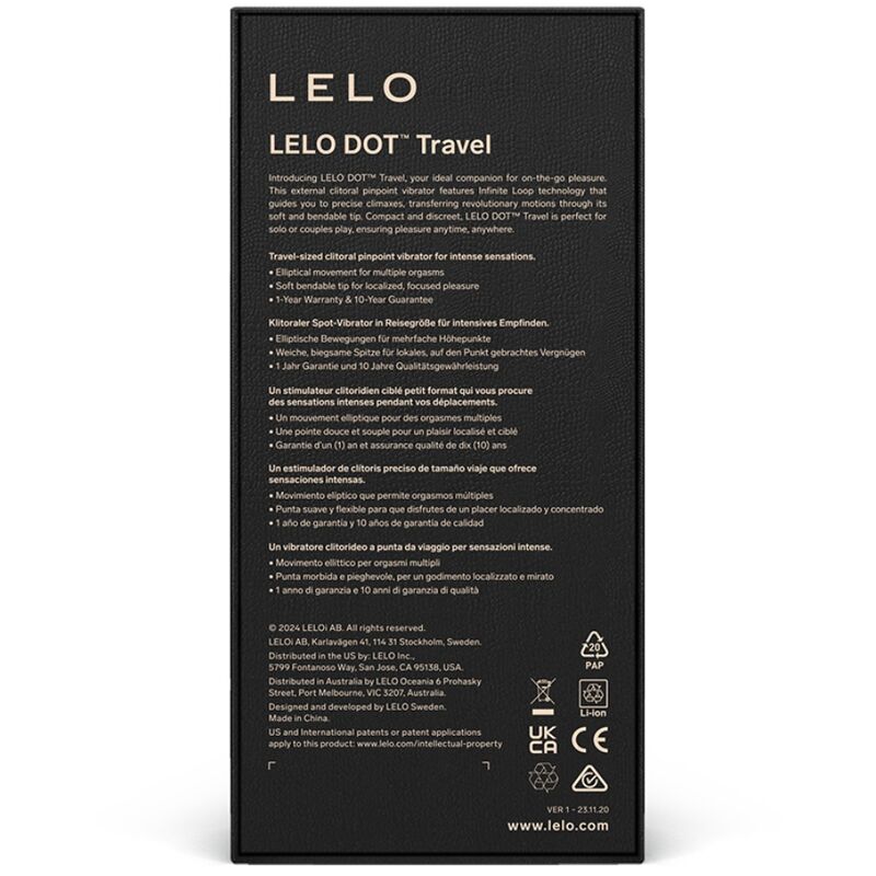 LELO - STIMULATEUR CLITORISÉ DE VOYAGE DOT ROSE
