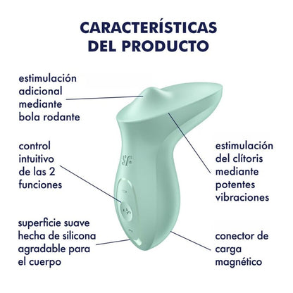 SATISFYER - EXCITERRR LAY-ON CLITORAL VIBRATOR MINT
