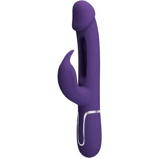 PRETTY LOVE - KAMPAS 3-IN-1 MULTIFUNCTION RABBIT VIBRATOR WITH VIOLET TONGUE