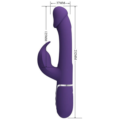 PRETTY LOVE - KAMPAS 3-IN-1 MULTIFUNCTION RABBIT VIBRATOR WITH VIOLET TONGUE