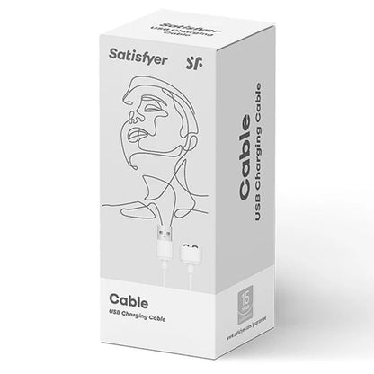 SATISFYER - CÂBLE DE CHARGEUR USB BLANC