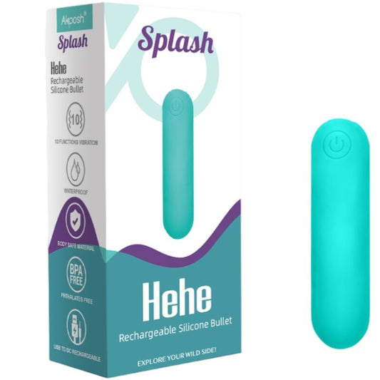 ARMONY - SPLASH HEHE BULLET VIBRANT EN SILICONE 10 VIBRATIONS 65 X 15 CM VERT