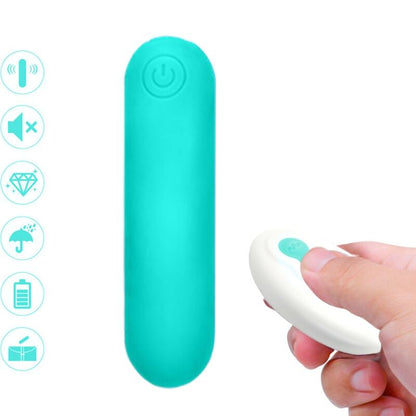 ARMONY - SPLASH JOLINE BULLET VIBRANT EN SILICONE TÉLÉCOMMANDE 10 VIBRATIONS 65 X 15 CM VERT