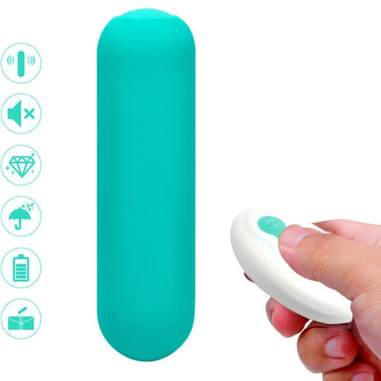 ARMONY - SPLASH JOIE BULLET VIBRANT EN SILICONE TÉLÉCOMMANDE 10 VIBRATIONS 75 X 19 CM VERT